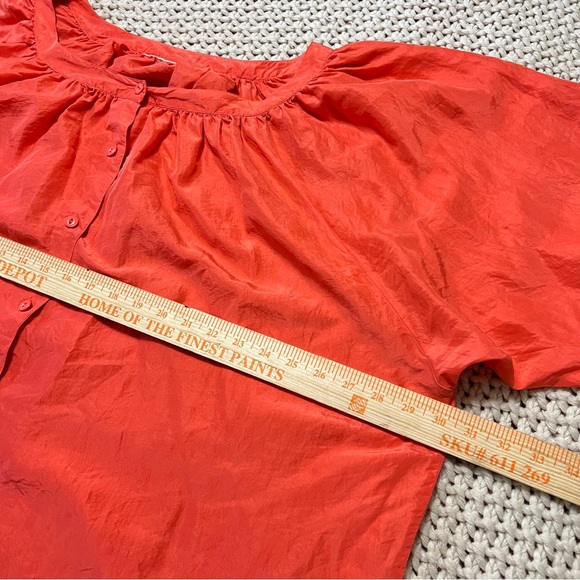 Vintage Silk Coral Blouse XXL - Picture 7 of 7